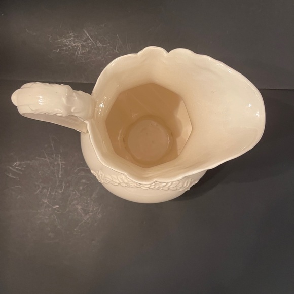 Vintage Ceramic Water Pitcher with Rose Garland Detail - Picture 4 of 8
